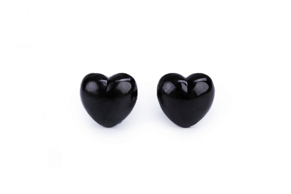 Bezpečnostný noštek - plastový - srdce 12x13mm