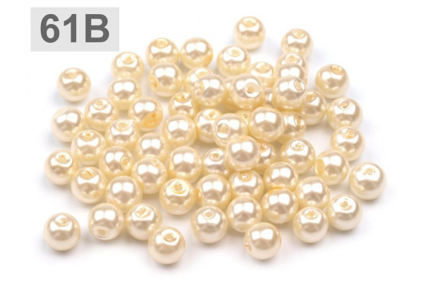 Voskované perly - Ø6 mm - 50g