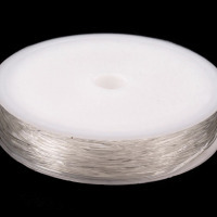 Silónová elastická gumička - guľatá Ø0,8 mm - transparent
