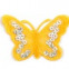 Nažehľovačka - Motýľ jemný s flitrami - Žltá 02