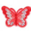 Nažehľovačka - Motýľ jemný s flitrami - Koralová