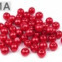 Voskované perly - Ø6 mm - 50g - 71A - červená