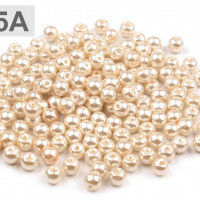 Voskované perly - Ø6 mm - 50g - 02B - krémová svetlá