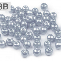 Voskované perly - Ø6 mm - 50g - 19B - strieborná