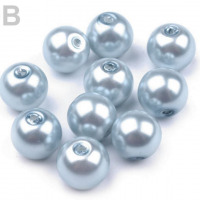 Voskované perly - Ø8 mm - 50g - 09B - šedá holubia