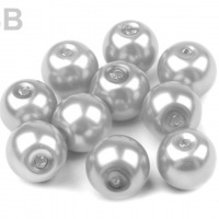 Voskované perly - Ø8 mm - 50g - 18B - strieborná