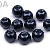 Voskované perly - Ø8 mm - 50g - 60A - tmavomodrá