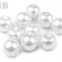 Voskované perly - Ø10 mm - 50g - 01B - biela