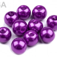 Voskované perly - Ø10 mm - 50g - 36A - fialová purpura