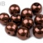 Voskované perly - Ø10 mm - 50g - 40B - hnedá tmavá