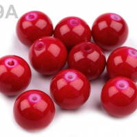 Voskované perly - Ø10 mm - 50g - 79A - červená tmavá