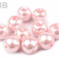 Voskované perly - Ø10 mm - 50g - 43B - pudrová