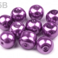Voskované perly - Ø10 mm - 50g - 45B - fialová svetlá