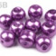 Voskované perly - Ø10 mm - 50g - 45B - fialová svetlá