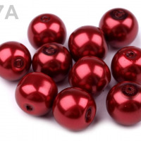 Voskované perly - Ø10 mm - 50g - 77A - granátová