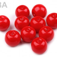 Voskované perly - Ø10 mm - 50g - 78A - červená šarlátová