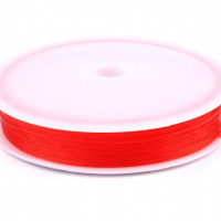 Silónová elastická guma - guľatá Ø0,4-0,6 mm - Červená 06