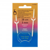 Kruhové ihlice Pony ponožkové 28cm - 3 mm