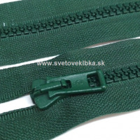 Zips vetrovkový, kosticový - UH - 75 cm - Tmavozelená 31