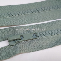 Zips vetrovkový, kosticový - UH - 55 cm - Sivozelená 32
