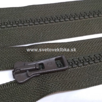 Zips vetrovkový, kosticový - UH - 35 cm - Kaki 33