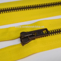 Zips vetrovkový, kosticový - KOV - 85 cm - Tmavožltá 07