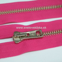 Zips vetrovkový, kosticový - KOV - 85 cm - Ružová 15-S