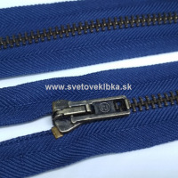 Zips vetrovkový, kosticový - KOV - 85 cm - Tmavomodrá 25