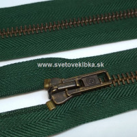 Zips vetrovkový, kosticový - KOV - 85 cm - Tmavozelená 31