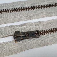 Zips vetrovkový, kosticový - KOV - 85 cm - Svetlošedá 39