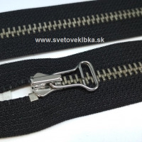 Zips vetrovkový, kosticový - KOV - 35 cm - Čierna 43-S