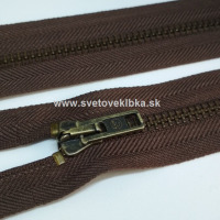 Zips vetrovkový, kosticový - KOV - 70 cm - Hnedá 37