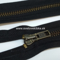 Zips vetrovkový, kosticový - KOV - 70 cm - Čierna 43