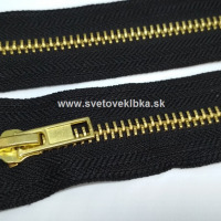 Zips vetrovkový, kosticový - KOV - 70 cm - Čierna 43-Z
