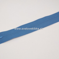 Zips šatový, špirálový - krytý - 60 cm - Modrá 23