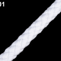 Odevná šnúra 9 mm - Biela 1101