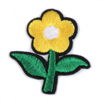 Nažehlovačka - Malý kvet - Žltá s bielou 09