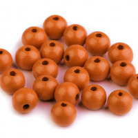 Drevené koráliky Ø10 mm - Oranžová 07