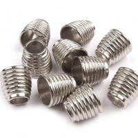 Kovová koncovka na šnúrky 12x13 mm - Nikel