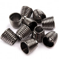 Kovová koncovka na šnúrky 12x13 mm - Nikel antik