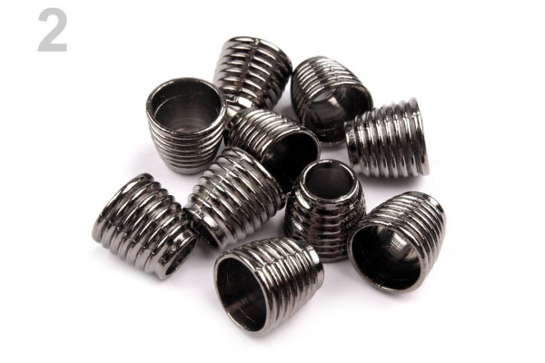 Kovová koncovka na šnúrky 12x13 mm / Kovová koncovka na šnúrky 12x13 mm - Nikel antik