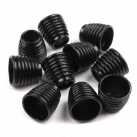 Kovová koncovka na šnúrky 12x13 mm - Nikel čierny