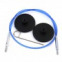 Knitpro - Vymeniteľné lanko na ihlice - farebné - Modré - 28 cm (spolu s ihlicami 50 cm)