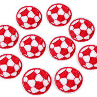 Nažehlovačka - Futbalová lopta - Červená