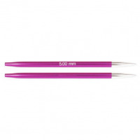 KnitPro Zing Vymeniteľné ihlice - Špičky - KRÁTKE - 5 mm