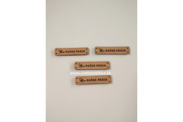 Handmade štítok - RUČNÁ PRÁCA - s vtáčikom