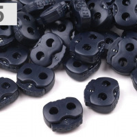 Brzdičky s dvoma dierkami 15x15 mm - Tmavomodrá 05