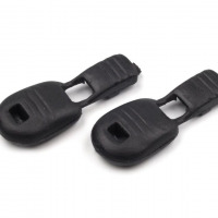 Plastová koncovka 15x19 mm zamačkávacia - Čierna 01