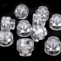 Brzdičky s dvoma dierkami - guľaté 13x15 mm - Transparent 01