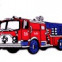 Nažehlovačka - hasičské auto 3 - Červená